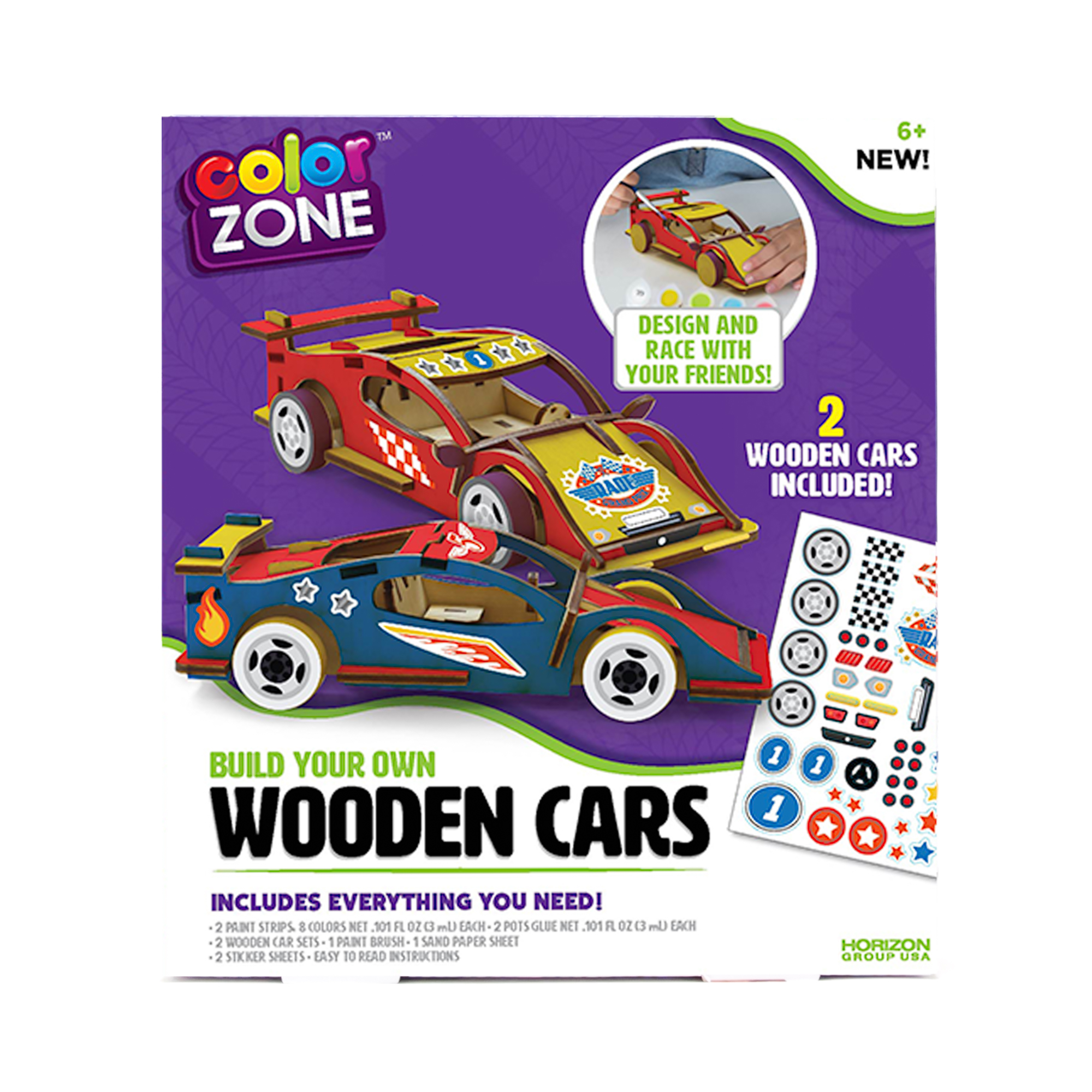 Color Zone™ Build Your Own Wooden Car Kit